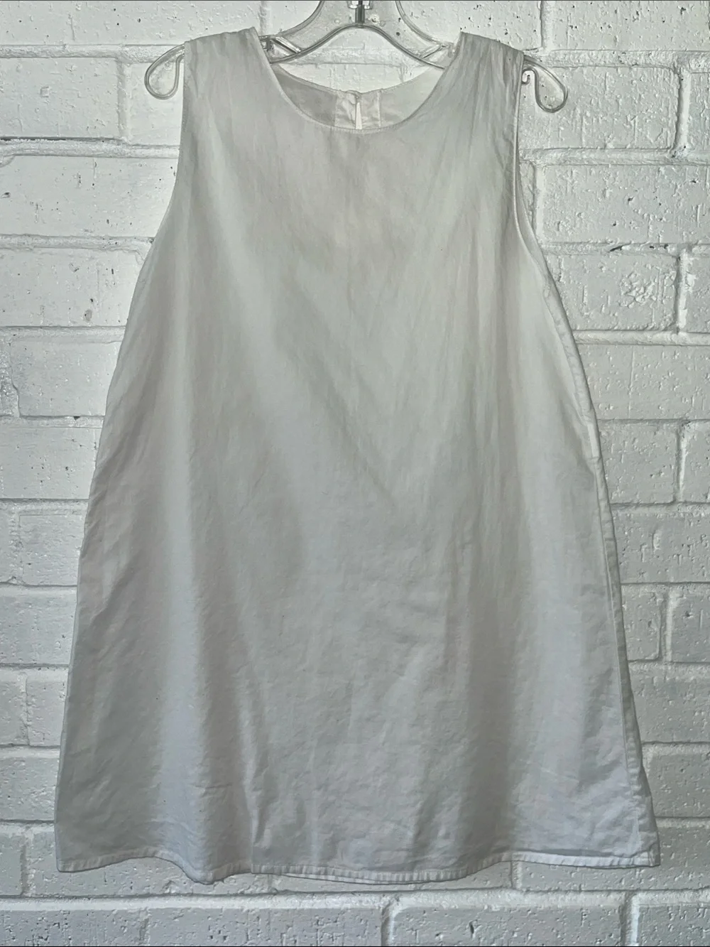 Classic White Girls Slip Petticoat Round Crew Neckline Gentle A-Line 100% Cotton